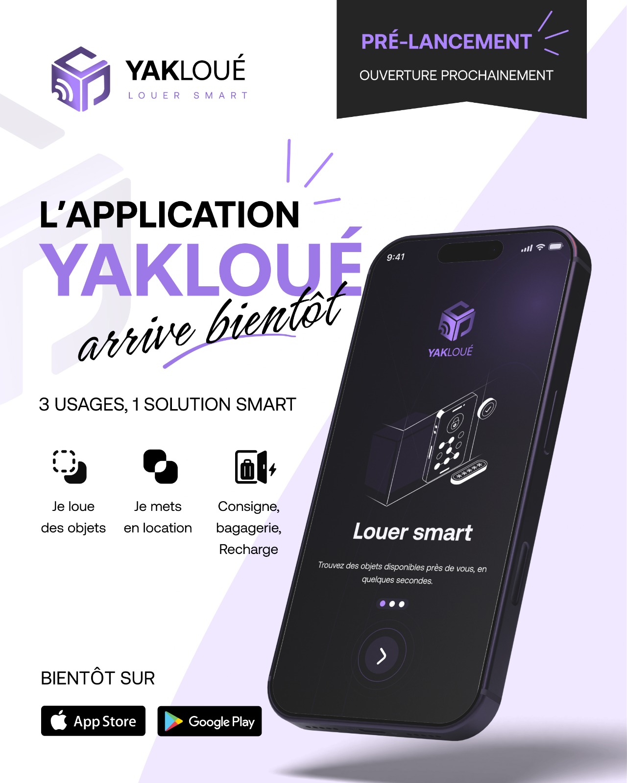 L'application Yakloué, disponible sur iOS et Android