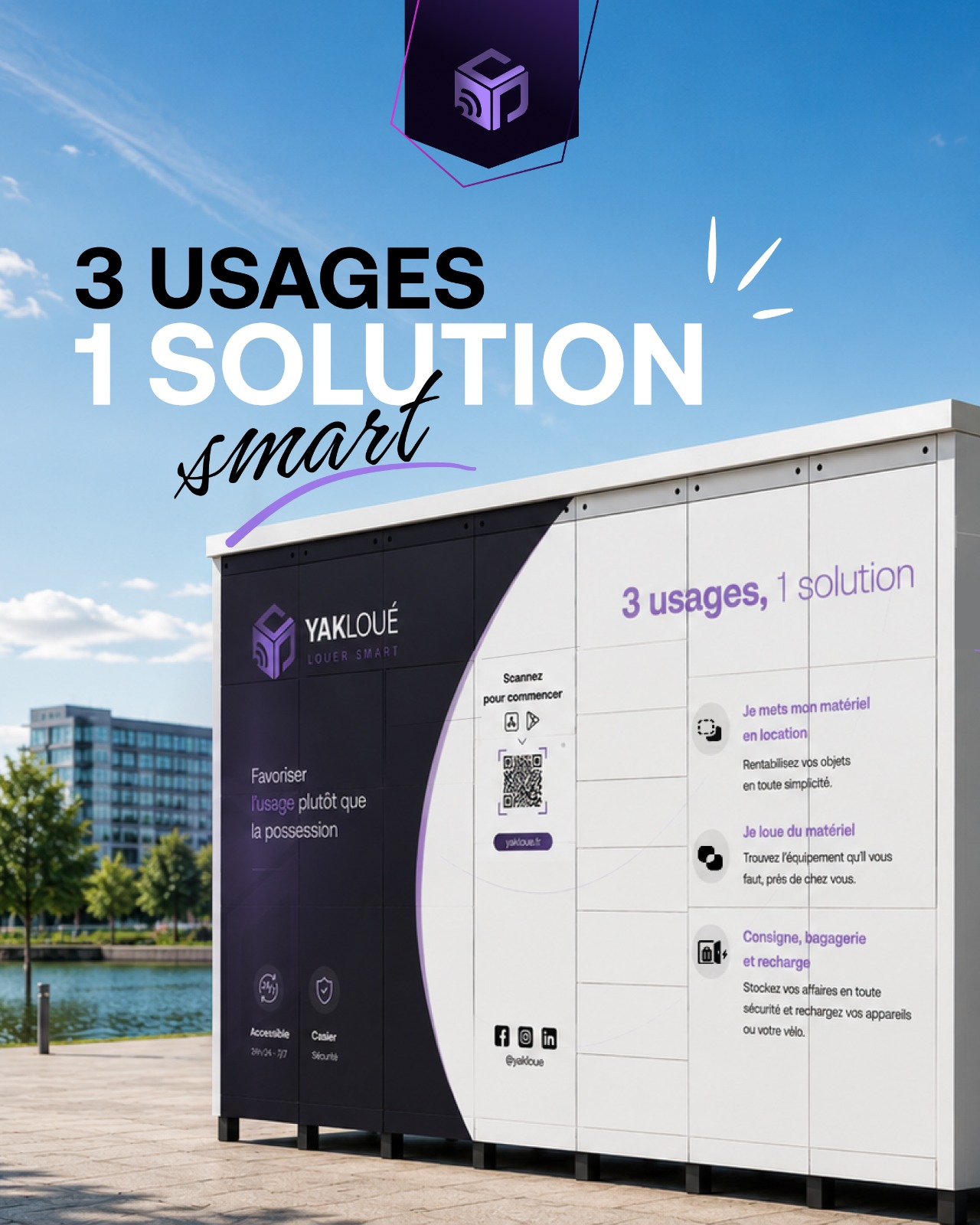 Casier connecté Yakloué en libre-service